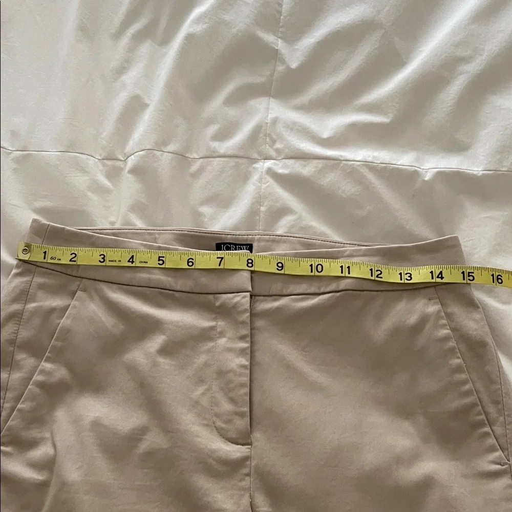 J. Crew Kate Khaki Straight-Leg Cotton Pants Size 6P